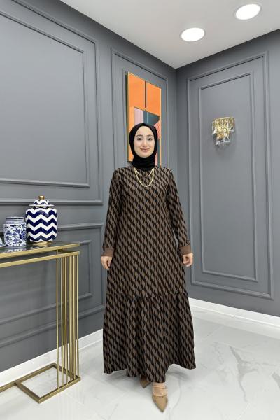 Aysima Elbise- Kahverengi