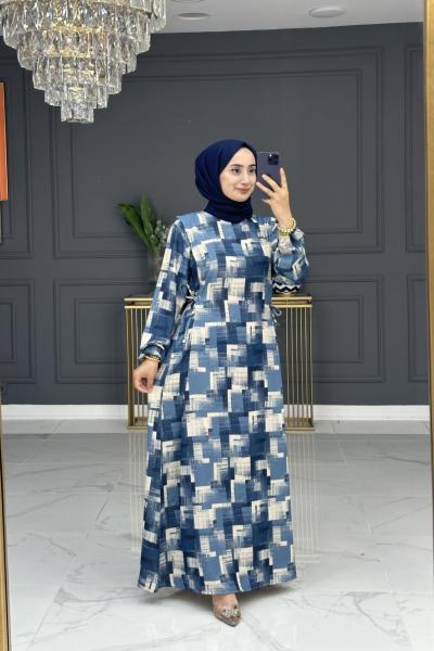 Ceren krep elbise- laci