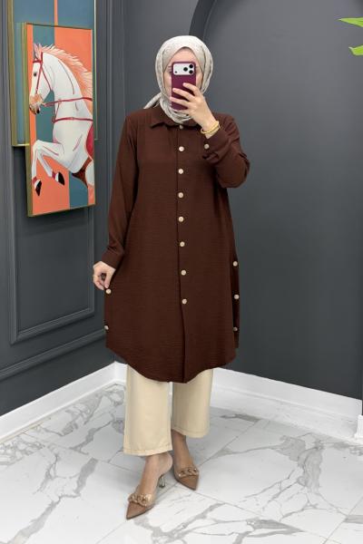 İnci Tunik - Kahve