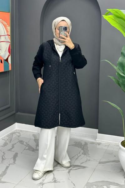 Kapitone Kap - Siyah