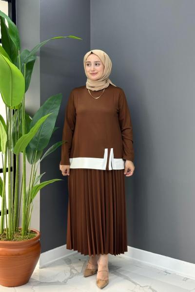 Kibar Etekli Takım - Kahve