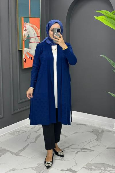 Kurtarıcı Triko Hırka - Lacivert