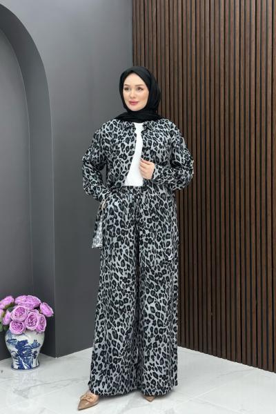 Leopar Yazlık Takım - Gri