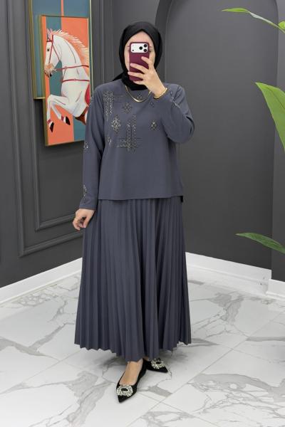 Nurcan Etekli Takım - Gri