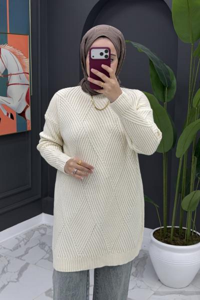 Uygun Triko Kazak - Krem