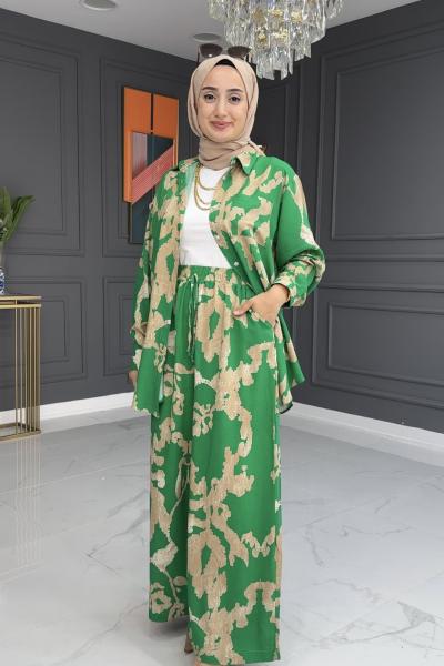 Yağmur Tesettür Takım- Yeşil
