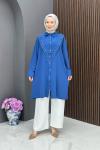 Taşlı Premium Tunik - İndigo 