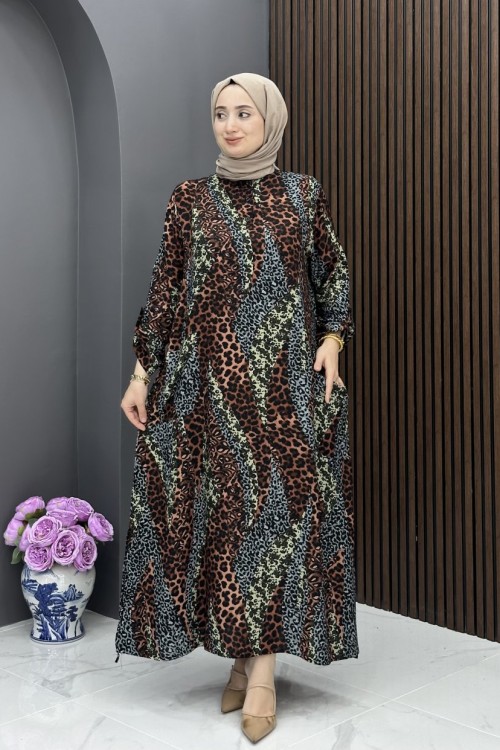 Birgül Elbise - Kahve 