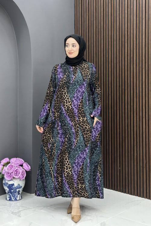 Birgül Elbise - Mor 