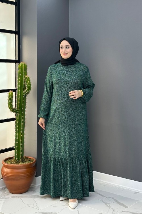 Oylum Elbise - Yeşil 