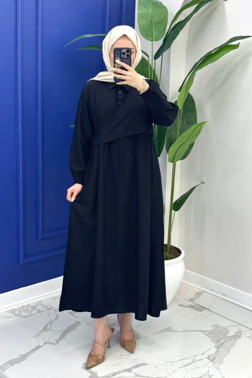 Beyza Elbise - Siyah 