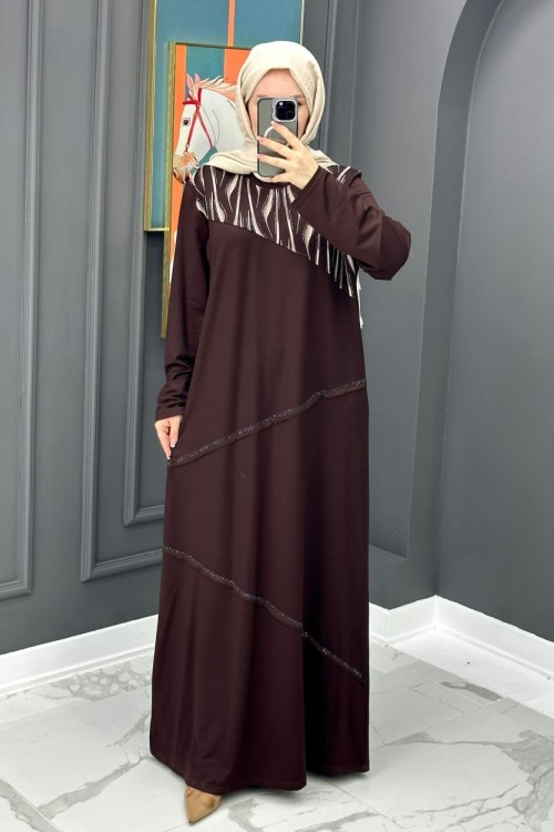 Safiye Elbise - Kahve 