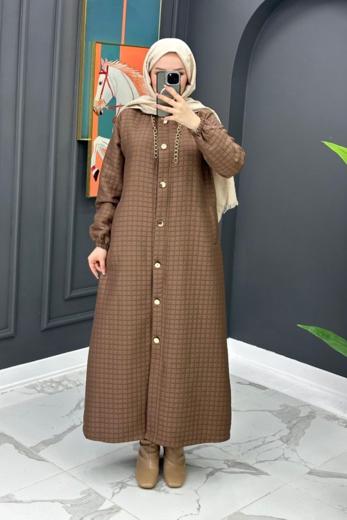 Moila Uzun Kap - Kahve 
