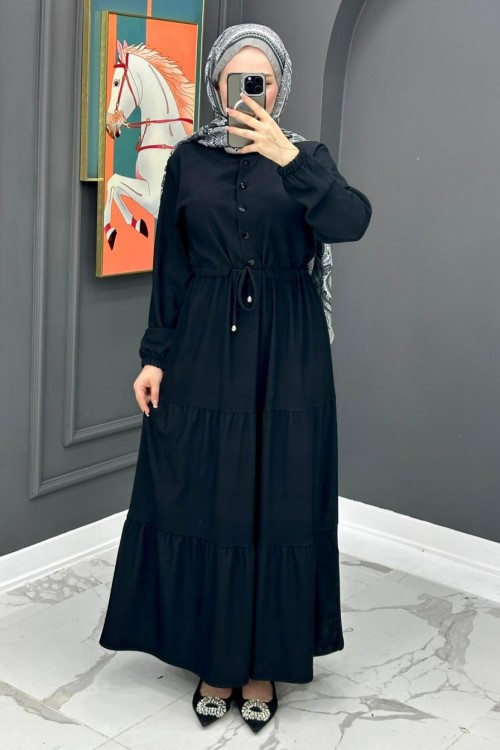 Meral Elbise - Siyah 