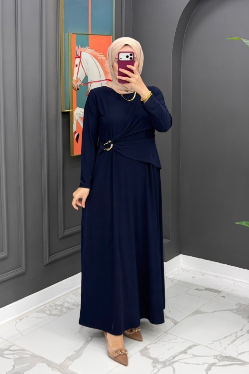 Emine Şık Elbise - Lacivert 