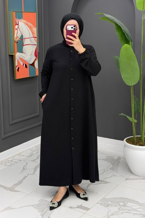 Hatice Uzun Kap - Siyah 
