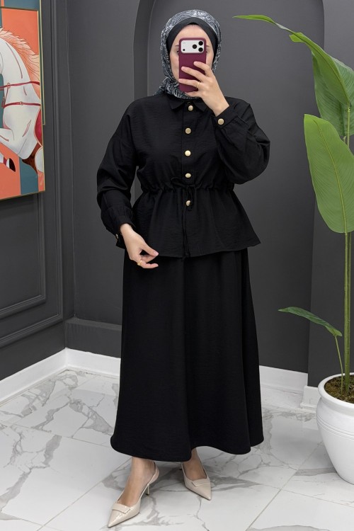 aysel etekli takım - siyah 