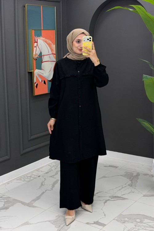 Ada Yazlık Takım-Siyah