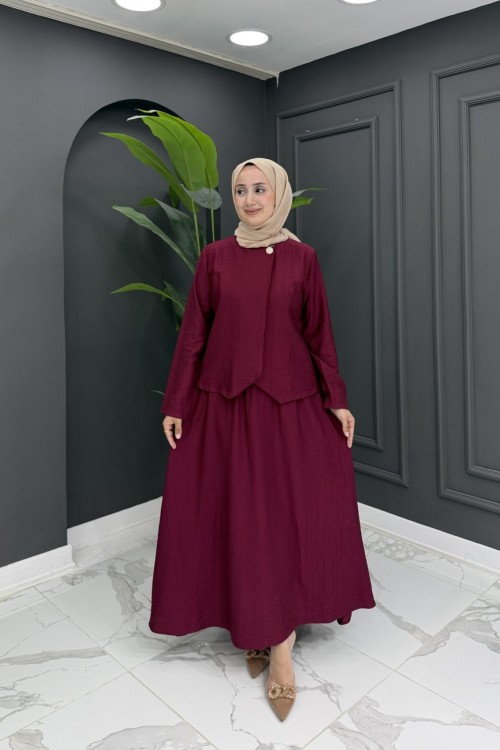 ECRE ETEKLİ TAKIM - bordo