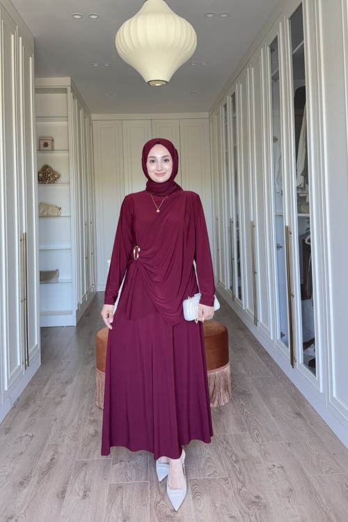 Meyra Etekli Takım-Bordo