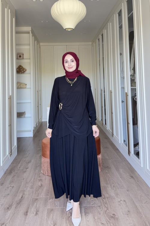 Meyra Etekli Takım - Siyah