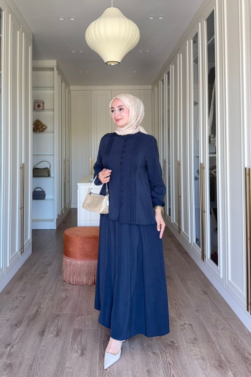 Müjde Etekli Takım- Lacivert