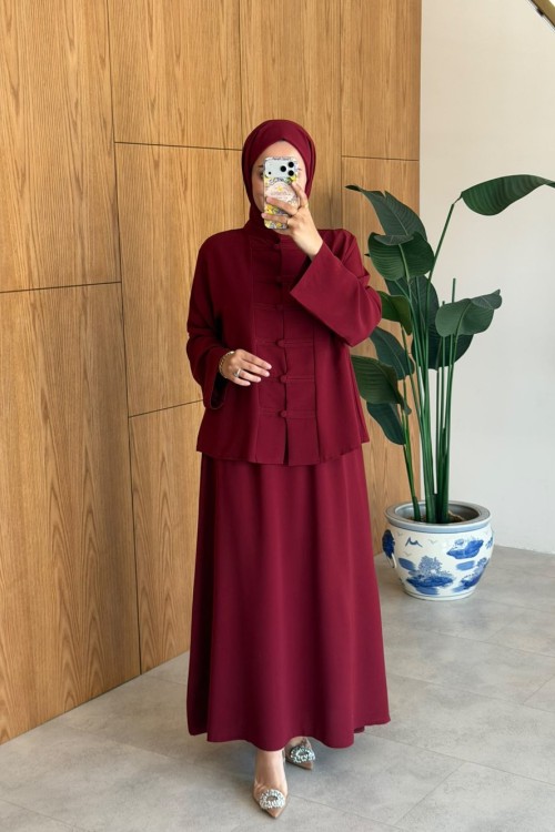Handan Etekli Takım -Bordo 