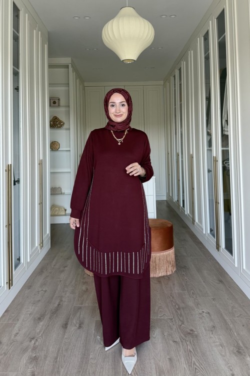 Pınar Uzun Takım - Bordo