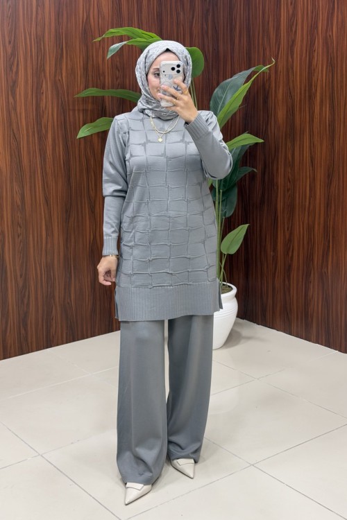 Latife Triko Takım - GRİ 