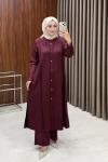 Lamia Uzun Takım - Bordo