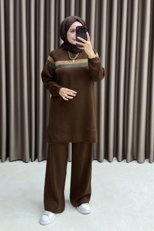 Miray Triko Takım - kahve 